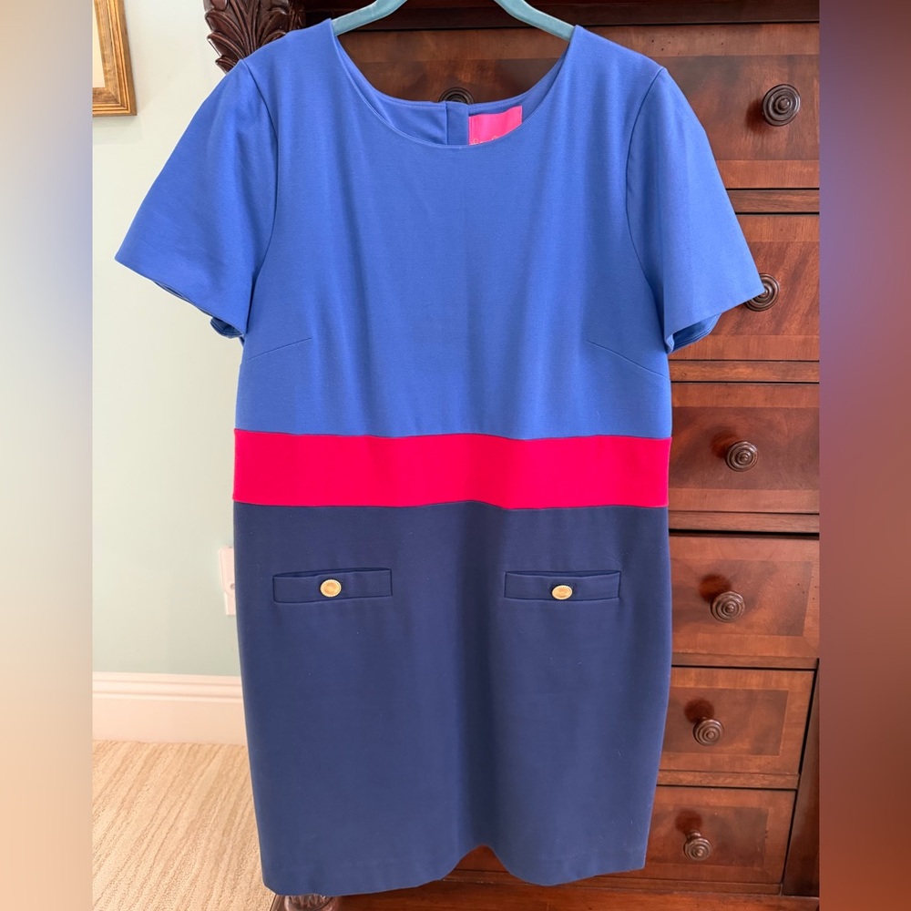 Lilly Pulitzer Emerson Colorblock Short Sleeve Dress 16